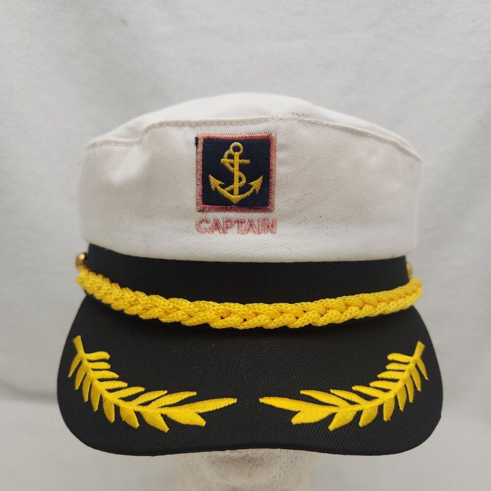 Cap Navy Captain's Hat Adult Sailor Yacht Gold Embroidery Twisted Rope Snapback